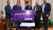 भोटेकोशी बाढी प्रभावितका लागि एनसेल कर्मचारीद्वारा ३३ लाख ५० हजार सहयोग