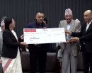 नेपाली कांग्रेस निर्वाचन समितिद्वारा पार्टीलाई १ करोड रुपैयाँ हस्तान्तरण_img