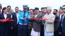 ट्राफिक प्रहरीका एसएसपीद्वारा नेपालकै पहिलो ग्वार्को फ्लाइओभर उद्घाटन (तस्बिरहरू)