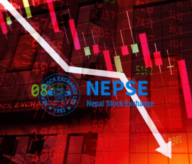 नेप्सेमा २५.८१ अङ्कको गिरावट, चार अर्ब ९८ करोडको कारोबार