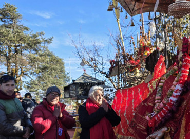 प्रधानमन्त्री कार्की ताप्लेजुङमा, पाथीभरामा पूजाअर्चना