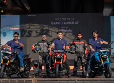 टिभिएस मोटरले सार्वजनिक गर्‍यो नेपालकै शक्तिशाली टिभिएस अपाचे आरटीआर १६० ४भी