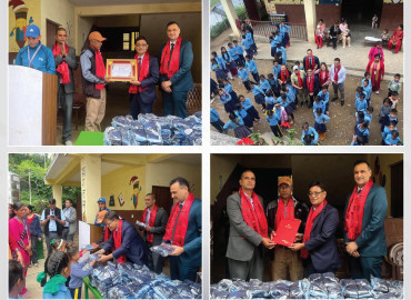 एनआईसी एशिया बैंकद्वारा ललितपुरस्थित सातकन्या आधारभूत विद्यालयमा सहयोग