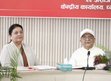 विद्या भण्डारी ११ वर्षपछि एमाले बैठकमा (भिडिओ)