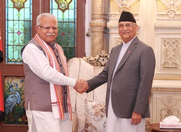 प्रधानमन्त्री ओलीसँग भारतीय विद्युतमन्त्रीको भेट, अरुण तेस्रोलाई थप गति दिने प्रतिबद्धता