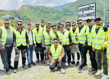 ७६९ किलोमिटर यात्रासहित सकियो हिमालयन राइडर्सको रुकुम यात्रा