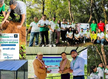 सिटिजन्स बैंकद्वारा जामुनाखर्कमा यात्रु प्रतिक्षालय निर्माण