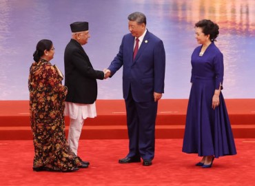 प्रधानमन्त्री ओली चीनका राष्ट्रपति सीद्वारा आयोजित स्वागत समारोहमा सहभागी (फोटो फिचर)