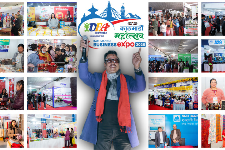 समग्र आर्थिक पुनर्जागरणको मञ्च बन्यो ‘काठमाडौं बिजनेस एक्सपो, २०२६’, हेर्नुहोस् ३८ तस्बिर
