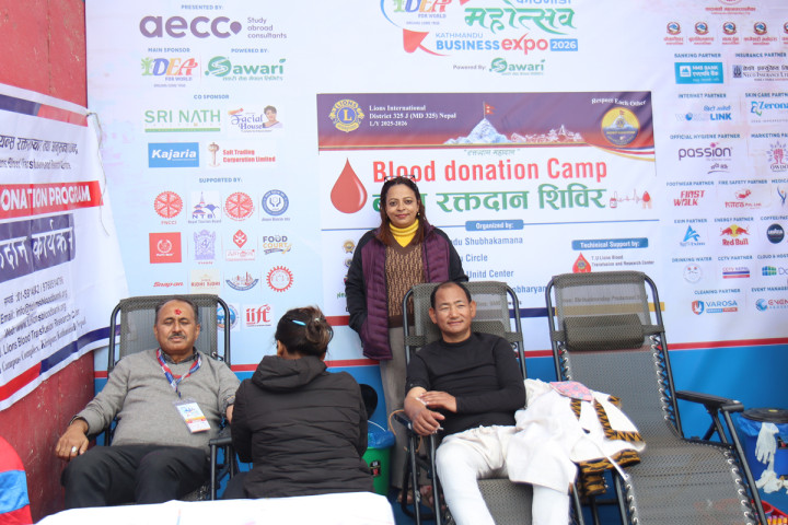 ‘काठमाडौं बिजनेश एक्सपो’मा ६० युनिट रगत सङ्कलन