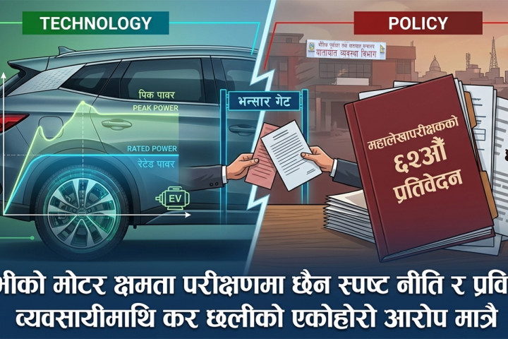 ईभीको मोटर क्षमता परीक्षणमा छैन स्पष्ट नीति र प्रविधि, व्यवसायीमाथि कर छलीको एकोहोरो आरोप मात्रै