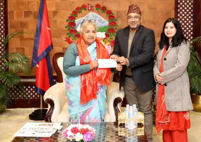 नेपाल पुनःनिर्माण कोषमा नासियाको ९ लाख सहयोग