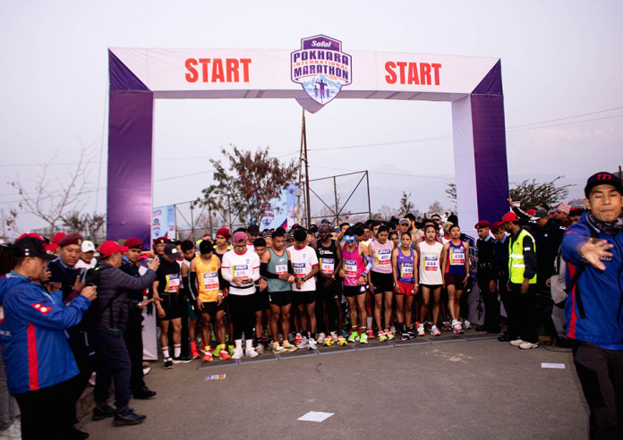 सफल पोखरा अन्तर्राष्ट्रिय म्याराथन सुरू