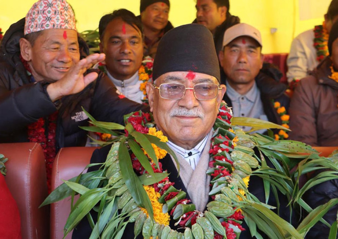 रुकुमको समग्र विकासका लागि उम्मेदवार बनेर आए: प्रचण्ड