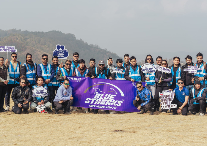 यामाहा ब्लु स्ट्रिक्सको जर्सिङपौवा राइडमा ३५ जना राइडर सहभागी
