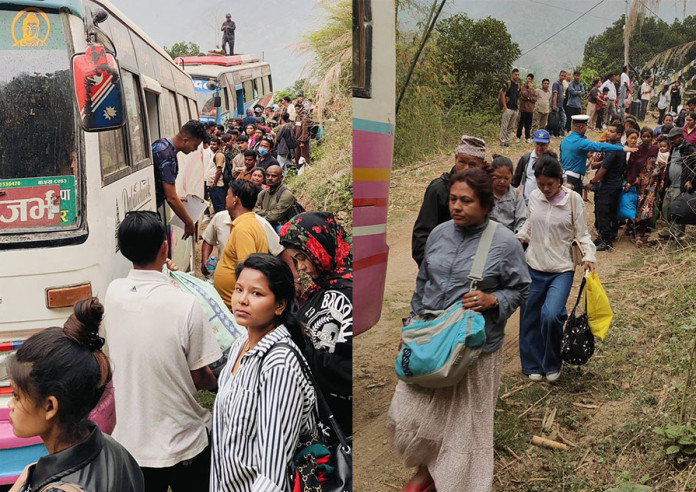 बीपी राजमार्गमा अलपत्र यात्रुहरूको उद्दार