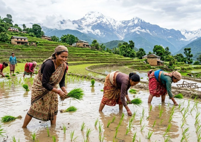 देशभर औसत ११.३३ प्रतिशत धान रोपाइँ