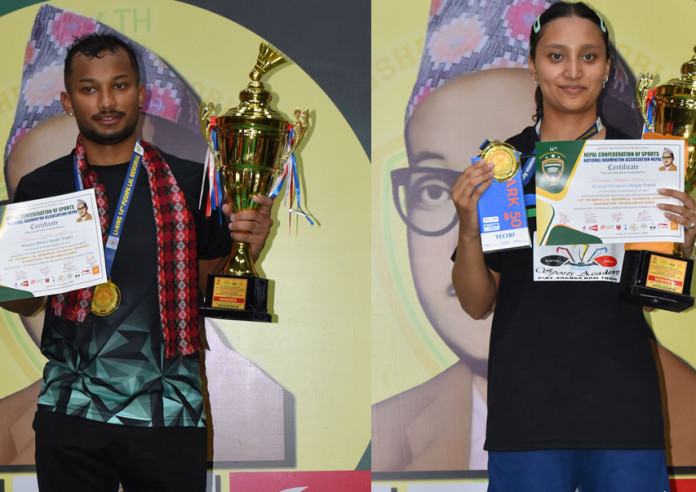 रसिला र प्रिन्सद्वारा पुष्पलाल स्मृति ब्याडमिन्टनको उपाधि रक्षा