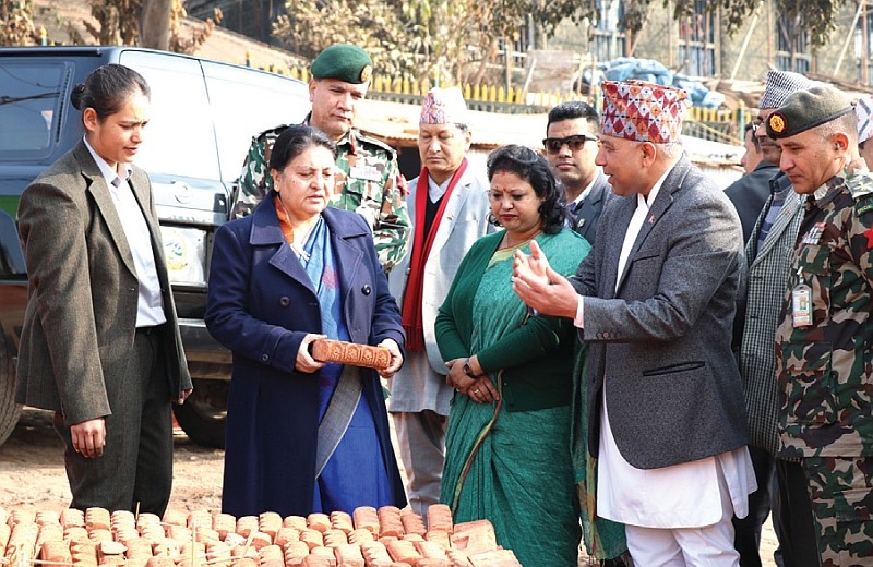 सम्पदा अवलोकनमा राष्ट्रपति : ३८१ सम्पदाको पुनर्निर्माण शुरू हुन अझै बाँकी