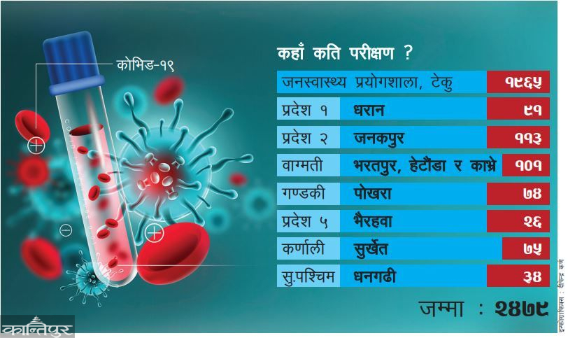 सातै प्रदेशमा परीक्षण तर अझै सुस्त