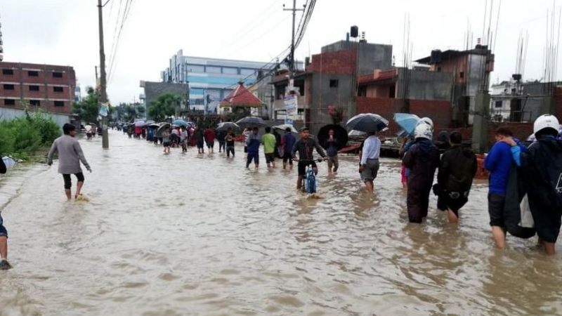 बाढीका कारण भक्तपुरका करिब तीन दर्जन घर डुबानमा