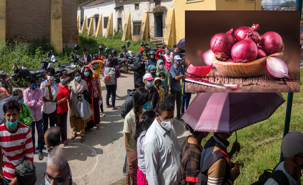 ६० रुपैयाँमै एक किलो प्याज, किन्नेको भिड