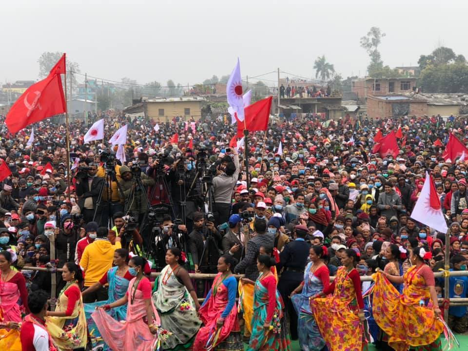 धनगढीको सभामा वाईफाईको पासवर्ड राखियो ‘नेकपा १२३’