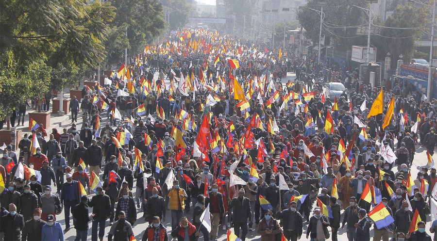 हिन्दूराज्य र राजसंस्थाको पक्षमा राप्रपाको बृहत प्रदर्शन