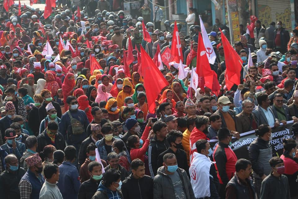 प्रचण्ड-माधव पक्षको आमसभामा १४ नेताले सम्बोधन गर्ने