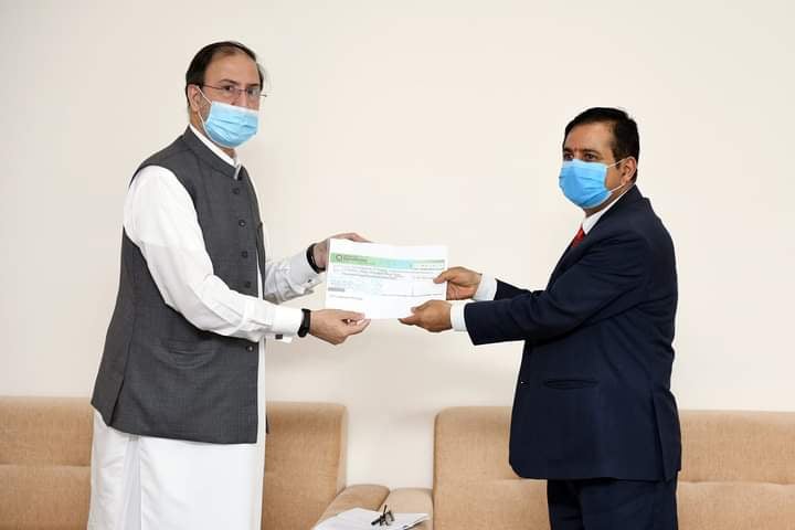 Pakistan govt. provides more than 43 million Nepali Rupees as financial assistance to Nepal