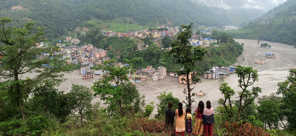 मेलम्ची खोला उर्लिंदा बस्ती बजार सबै तहसनहस