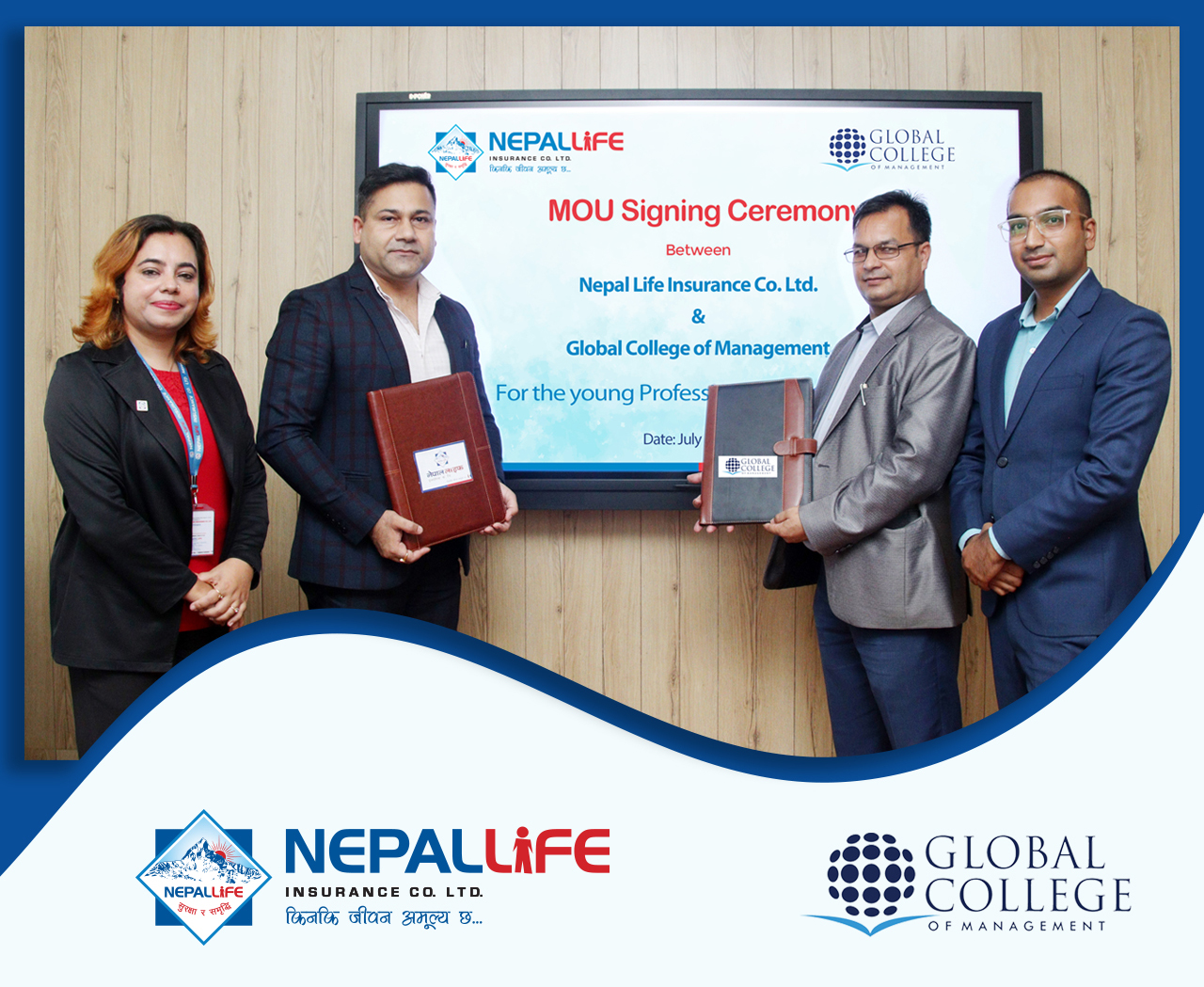 नेपाल लाइफ र ग्लोबल कलेजबीच एमओयु सम्पन्न