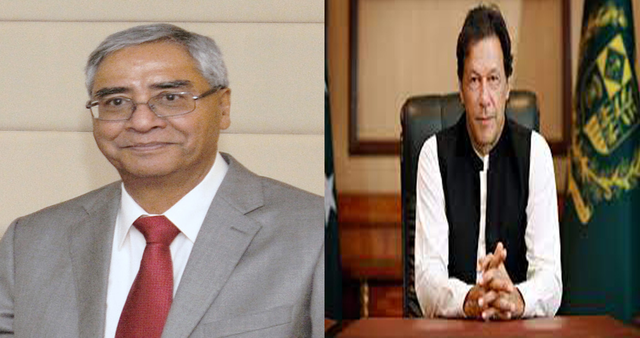 पाकिस्तानी प्रधानमन्त्रीद्वारा देउवालाई बधाई