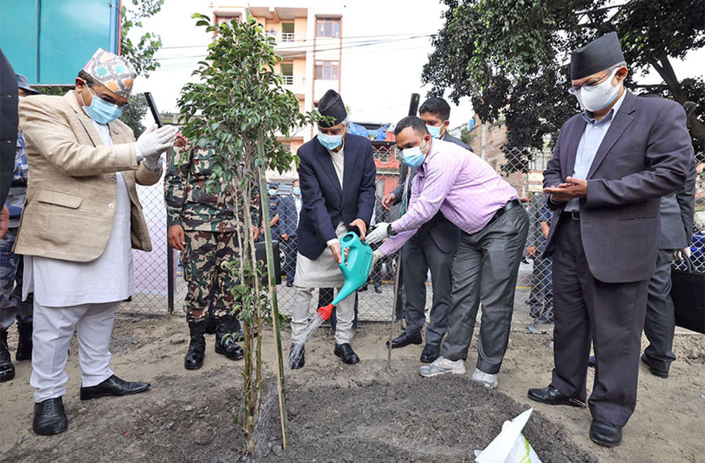 प्रधानमन्त्री देउवाद्वारा वृक्षरोपण अभियान शुभारम्भ