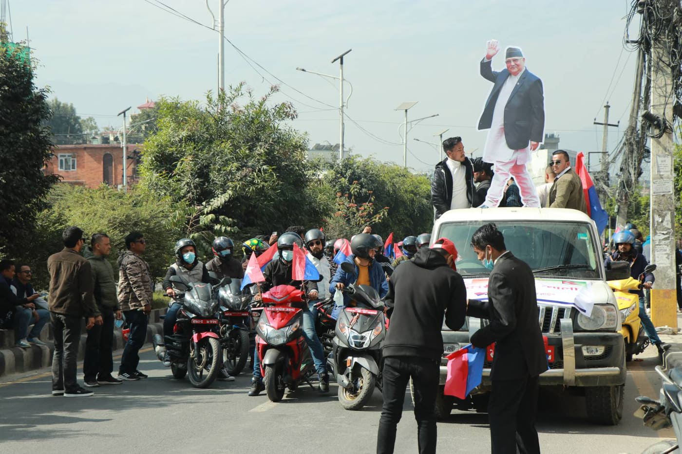 महाधिवेशनको प्रचारप्रसारमा र्याली ,फोटो फिचर