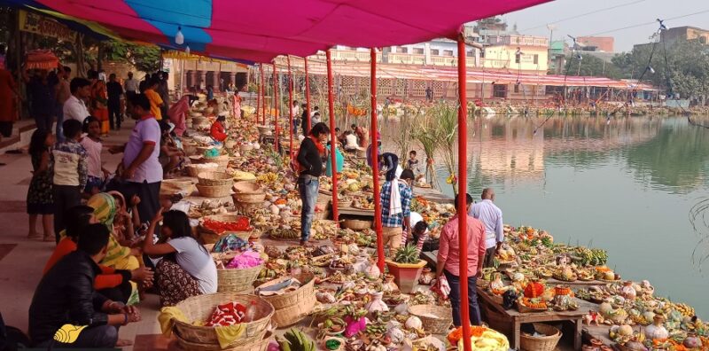 काठमाडौँ महानगरपालिकाद्वारा कमलपोखरीमा छठ पर्वको तयारी पूरा