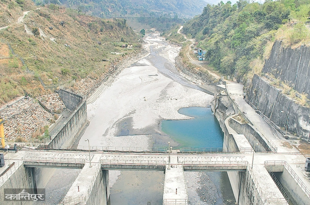 मध्यमर्स्याङ्दीमा विद्युत् उत्पादन घट्दै