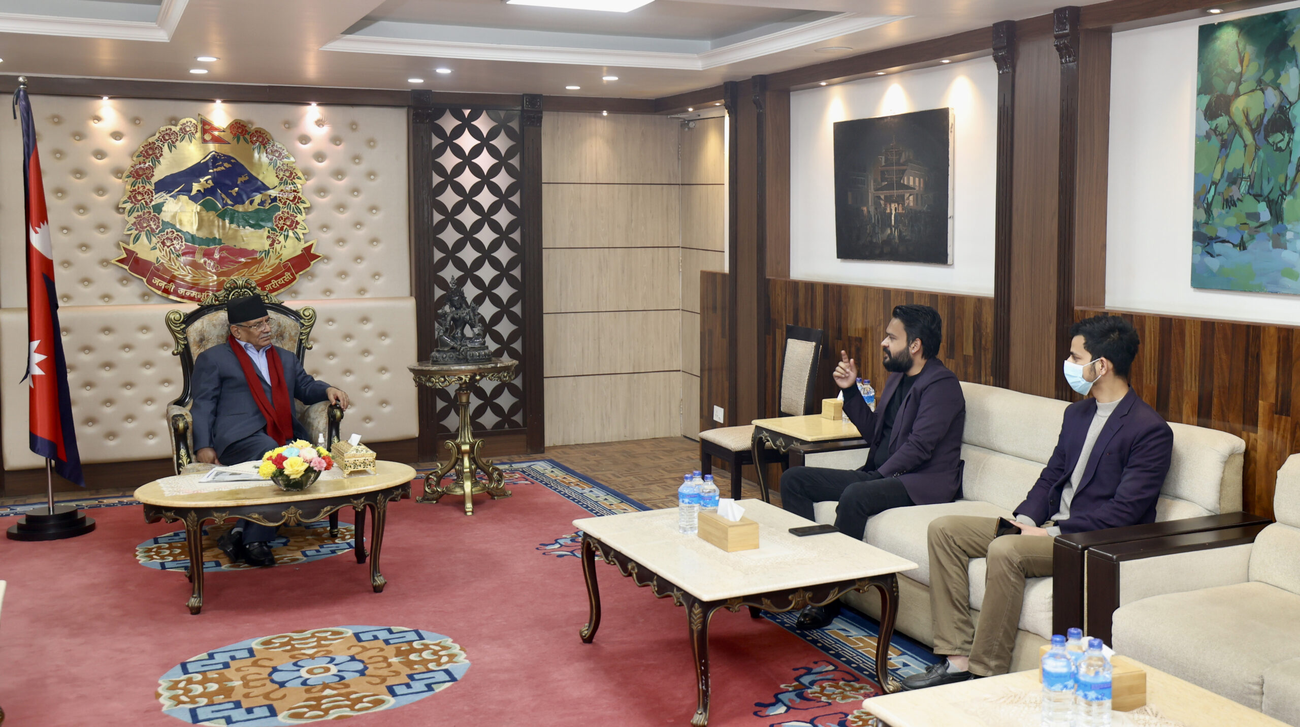 प्रधानमन्त्री दाहाल र मेयर बालेनबीच भेटवार्ताः काठमाडौँको समसामयिक विषयमा छलफल