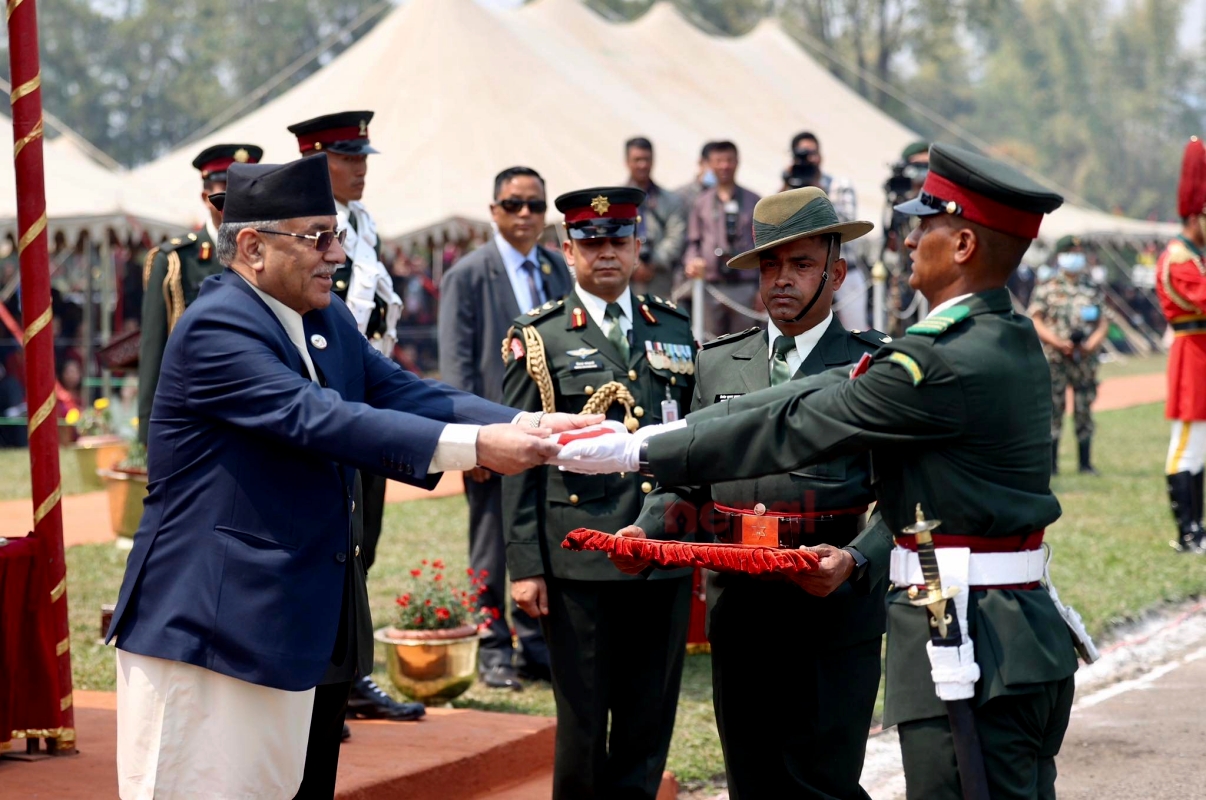 नेपाललाई सुरक्षित राख्नु आजको आवश्यकता : प्रधानमन्त्री प्रचण्ड [तस्विरहरुसहित]