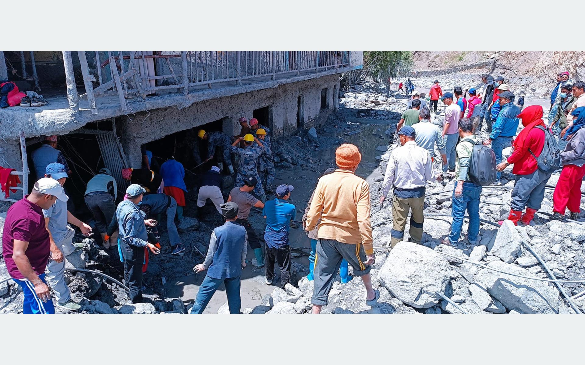 बाढीले क्षति पुर्याएको कागबेनीको पुनःनिर्माण थालियो