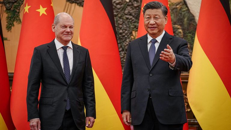 जर्मनीका चान्सलर स्कोल्ज चीन भ्रमणमा