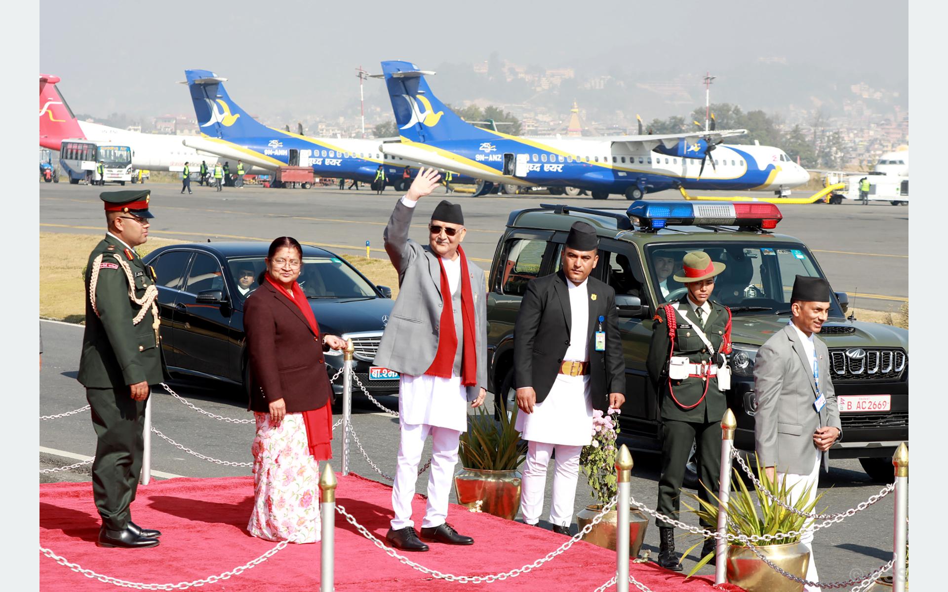 प्रधानमन्त्री ओली चीन प्रस्थान