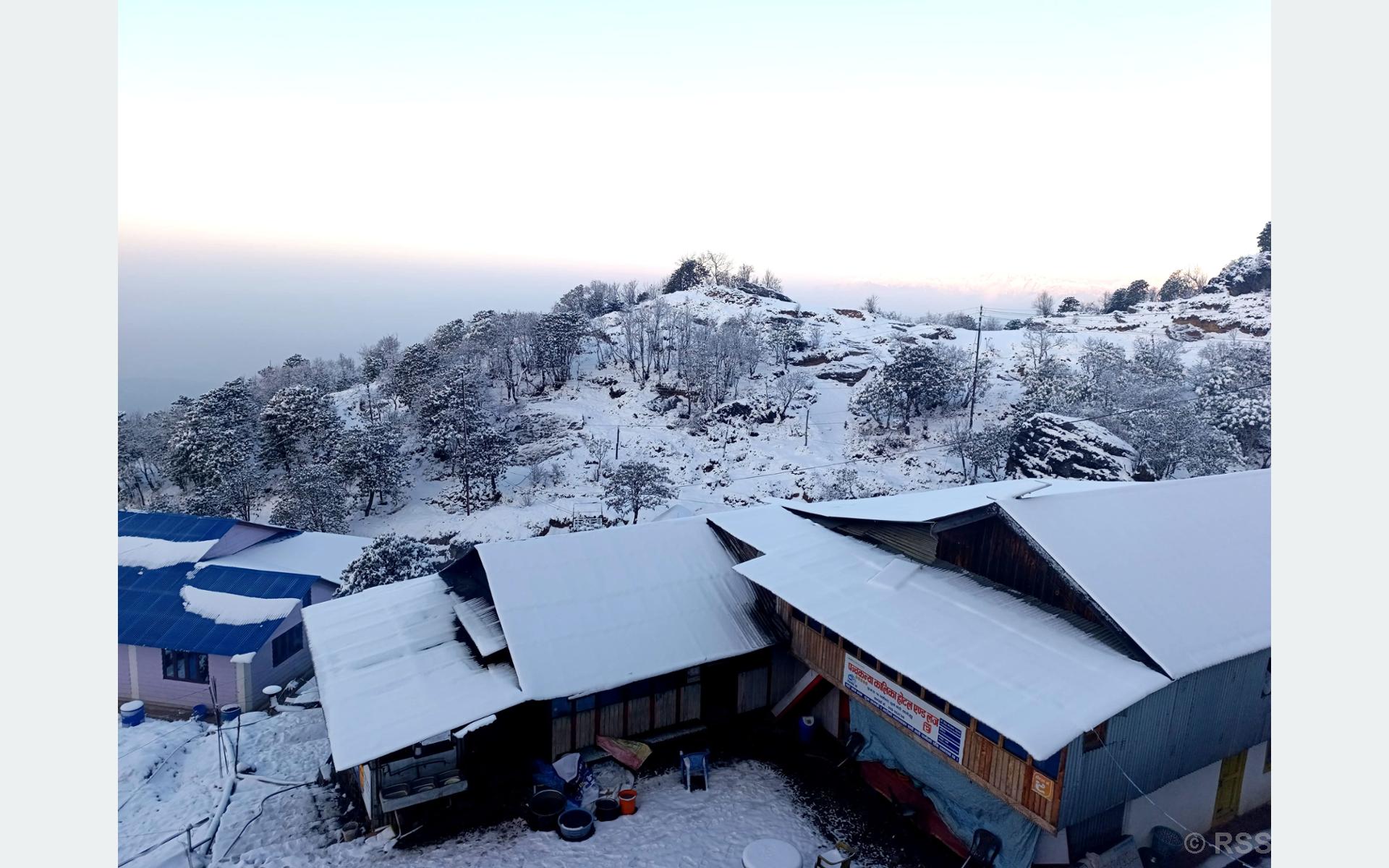 पाथीभरामा यस वर्षकै बाग्लो हिमपात