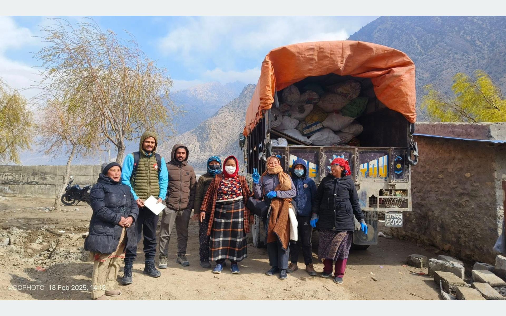 मुस्ताङमा सिसा, धातु र प्लास्टिकजन्य फोहर व्यवस्थापन अभियान