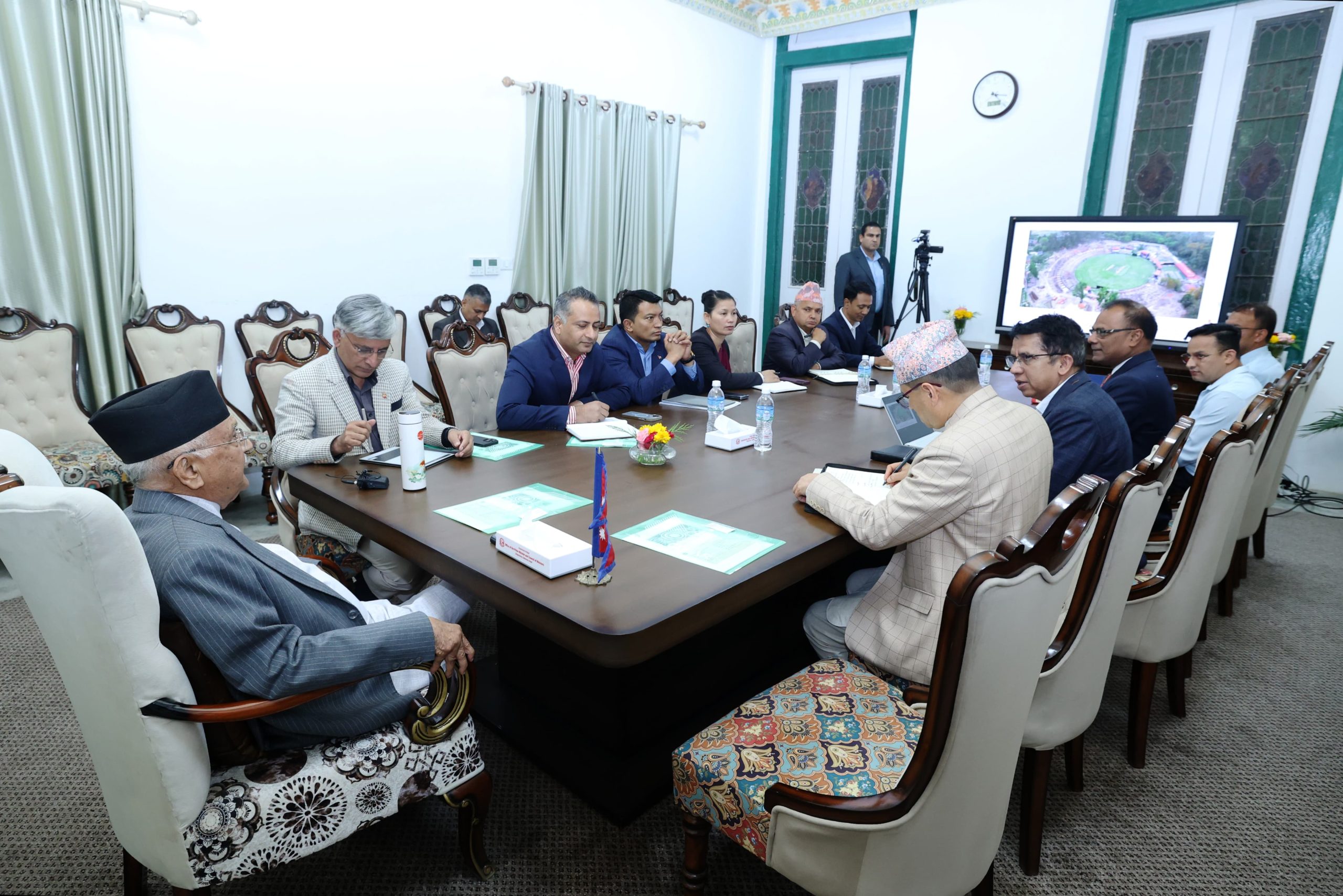 कीर्तिपुर क्रिकेट रंगशाला निर्माणमा ढिलाइबारे प्रधानमन्त्रीको गम्भीर चासो