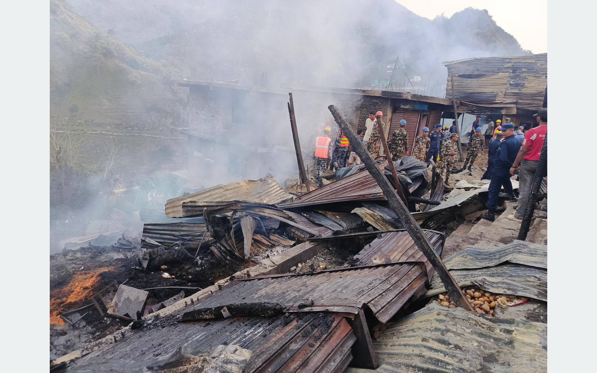 बाम्का बजारका आगलागी पीडितलाई राहत उपलब्ध गराउन सरकारसँग माग