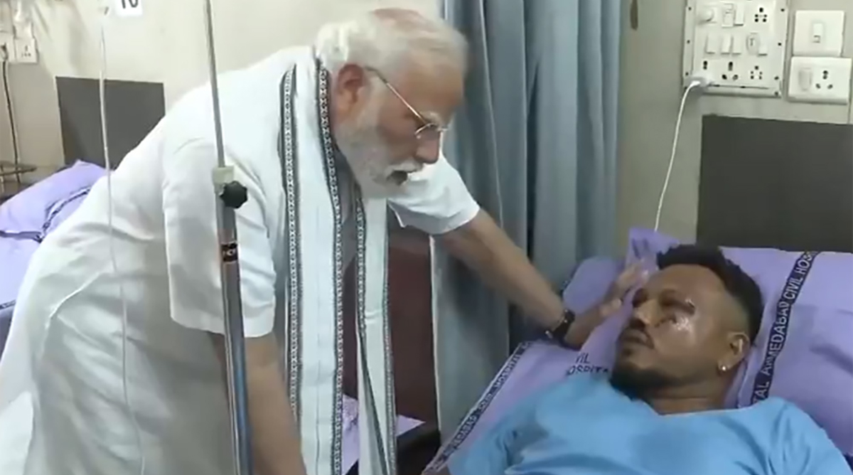 विमान दुर्घटनामा बाँचेका विश्वासलाई प्रधानमन्त्री मोदीले भेटे
