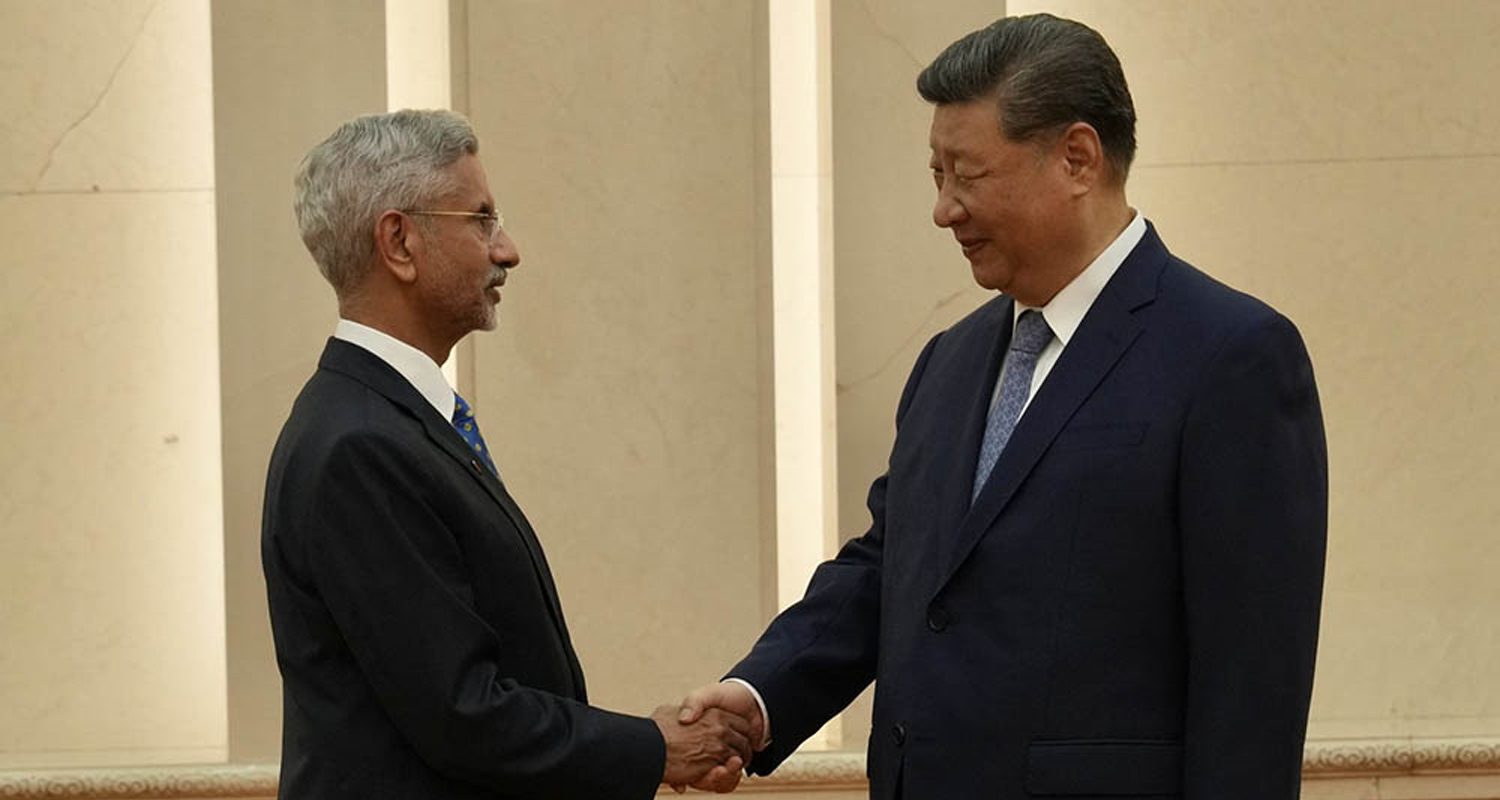 भारतीय विदेशमन्त्री जयशंकर र चिनियाँ राष्ट्रपति जिनपिङबीच भेटवार्ता