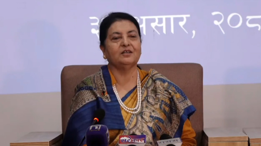 विद्या भण्डारीले भोली पत्रकार सम्मेलन गरेर धारणा सार्वजनिक गर्ने
