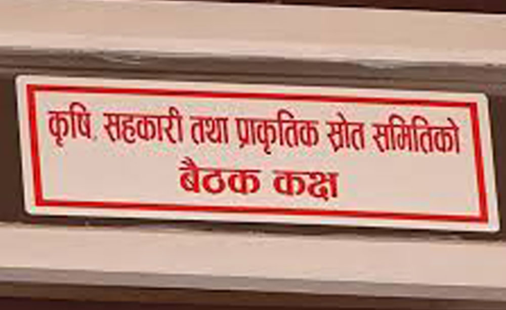 कृषि, सहकारी तथा प्राकृतिक स्रोत समितिको बैठक बस्दै